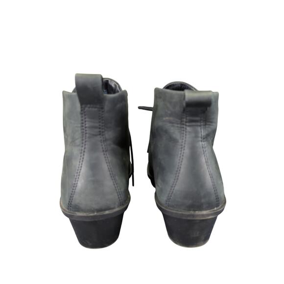 Ecco Skyler Chukka Boot Black Leather Wedge Heels Ankle Booties 40 Women 10-10.5 - Picture 5 of 8